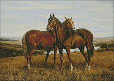 Гоблен - Арабски коне