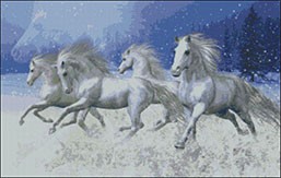 Гоблен - Нощем с белите коне